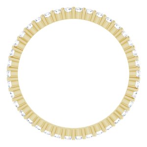 14K Yellow 1/2 CTW Lab-Grown Diamond Eternity Band Size 7.5