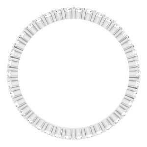 14K White 1/2 CTW Lab-Grown Diamond Eternity Band Size 7.5