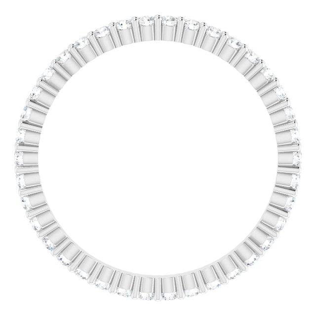 14K White 1/2 CTW Lab-Grown Diamond Eternity Band Size 7.5