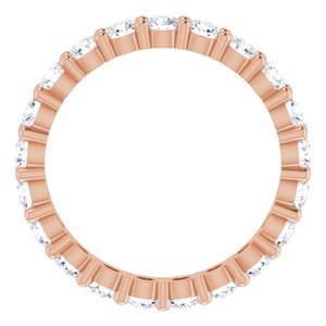 14K Rose 1 1/4 CTW Lab-Grown Diamond Eternity Band