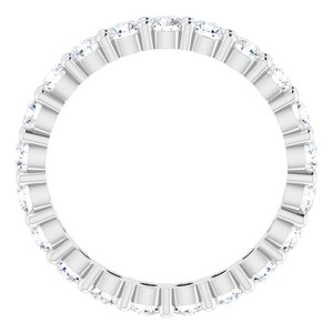14K White 1 1/4 CTW Lab-Grown Diamond Eternity Band