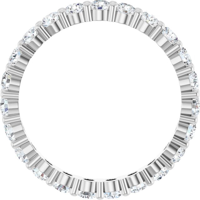 14K White 1 3/8 CTW Lab-Grown Diamond Eternity Band