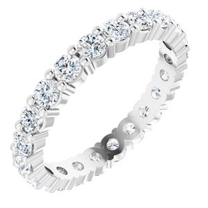 14K White 1 1/3 CTW Lab-Grown Diamond Eternity Band