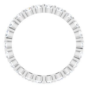 14K White 1 1/3 CTW Lab-Grown Diamond Eternity Band