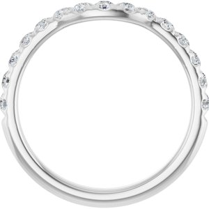 Platinum 1/2 CTW Lab-Grown Diamond Contour Band