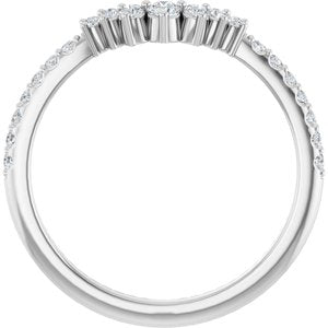 Platinum 1/4 CTW Lab-Grown Diamond  Contour Band