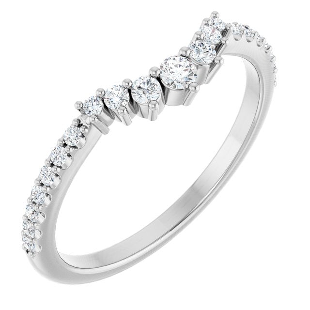 Platinum 1/4 CTW Lab-Grown Diamond  Contour Band