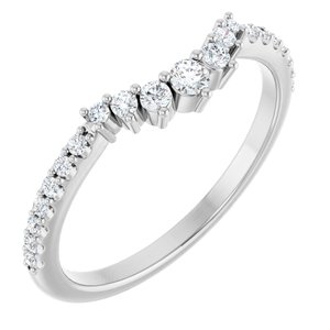 Platinum 1/4 CTW Lab-Grown Diamond  Contour Band