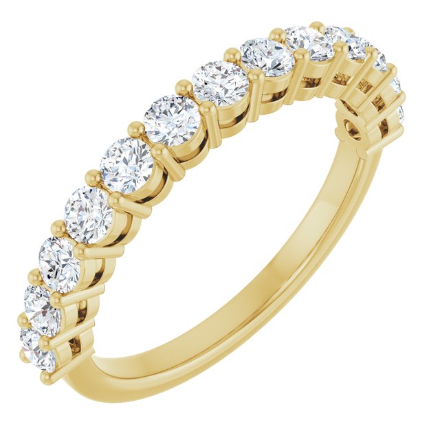 14K Yellow 3/4 CTW Lab-Grown Diamond Anniversary Band