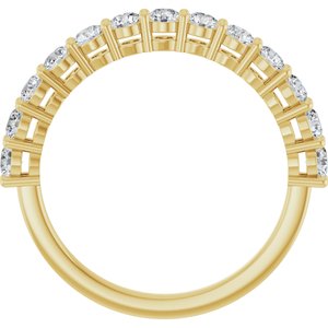 14K Yellow 3/4 CTW Lab-Grown Diamond Anniversary Band