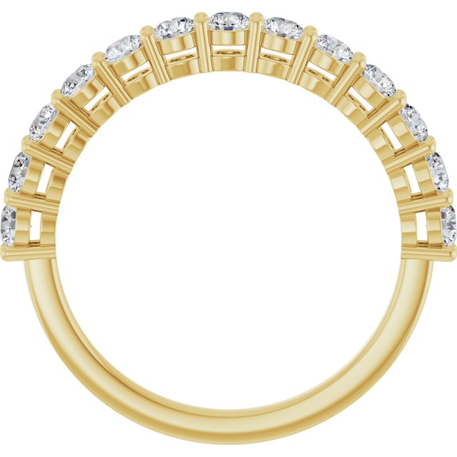 14K Yellow 3/4 CTW Lab-Grown Diamond Anniversary Band