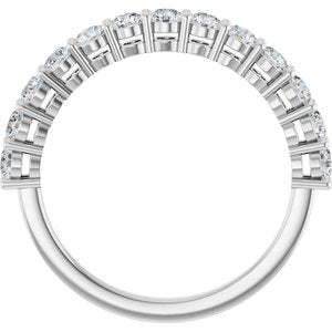 14K White 3/4 CTW Lab-Grown Diamond Anniversary Band