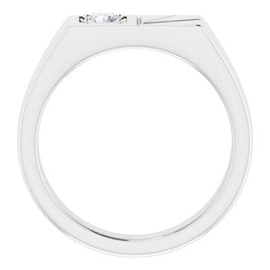 14K White 1/3 CT Lab-Grown Diamond Ring