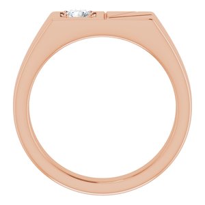 14K Rose 1/3 CT Lab-Grown Diamond Ring