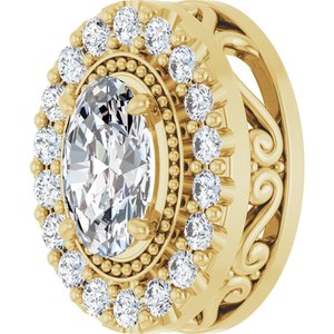 14K Yellow 5/8 CTW Lab-Grown Diamond Pendant