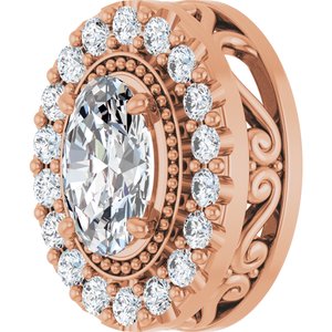 14K Rose 5/8 CTW Lab-Grown Diamond Pendant