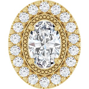 14K Yellow 5/8 CTW Lab-Grown Diamond Pendant