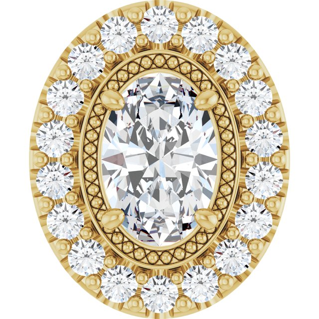 14K Yellow 5/8 CTW Lab-Grown Diamond Pendant