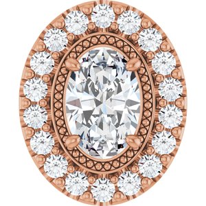 14K Rose 5/8 CTW Lab-Grown Diamond Pendant