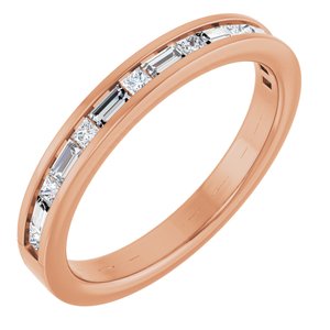 14K Rose 3/8 CTW Lab-Grown Diamond Channel Set Anniversary Band