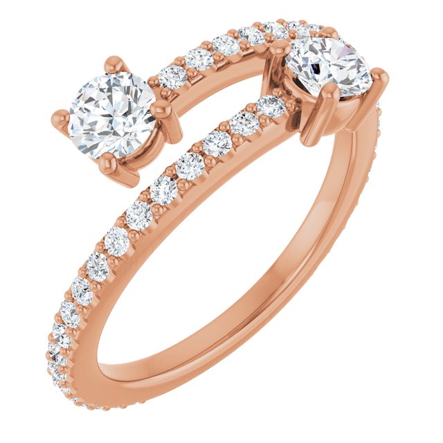 14K Rose 7/8 CTW Lab-Grown Diamond Ring
