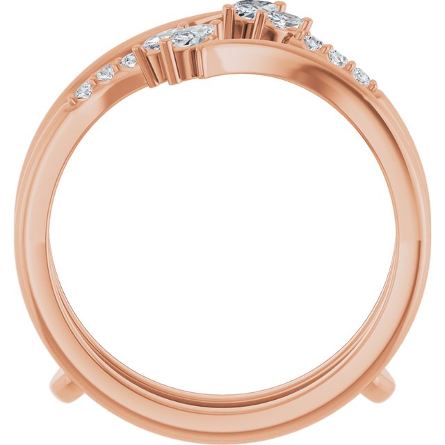 14K Rose 1/4 CTW Lab-Grown Diamond Ring Guard