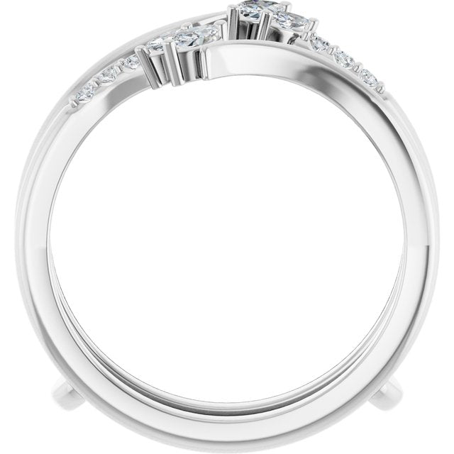 Platinum 1/4 CTW Lab-Grown Diamond Ring Guard