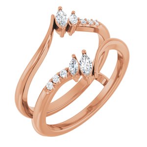 14K Rose 1/4 CTW Lab-Grown Diamond Ring Guard