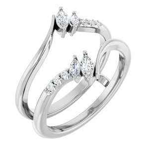 Platinum 1/4 CTW Lab-Grown Diamond Ring Guard