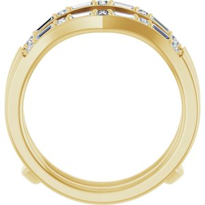 14K Yellow 1/2 CTW Lab-Grown Diamond Ring Guard