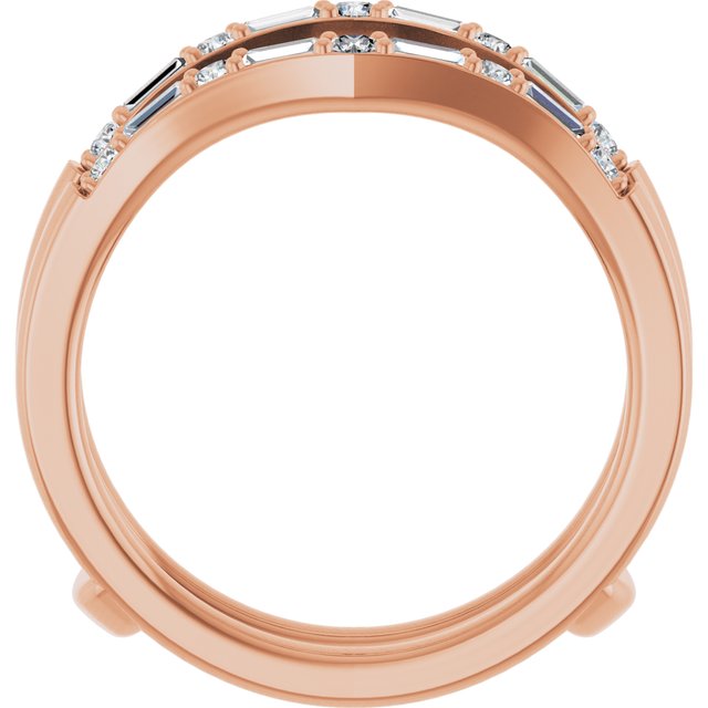 14K Rose 1/2 CTW Lab-Grown Diamond Ring Guard