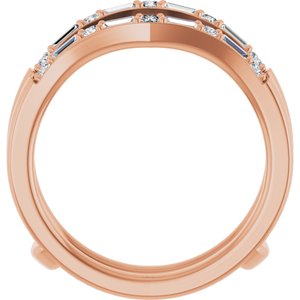 14K Rose 1/2 CTW Lab-Grown Diamond Ring Guard