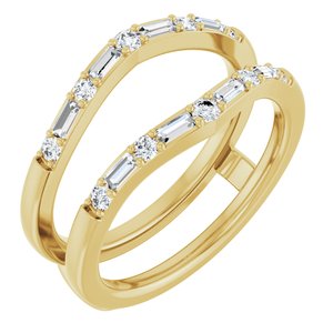 14K Yellow 1/2 CTW Lab-Grown Diamond Ring Guard