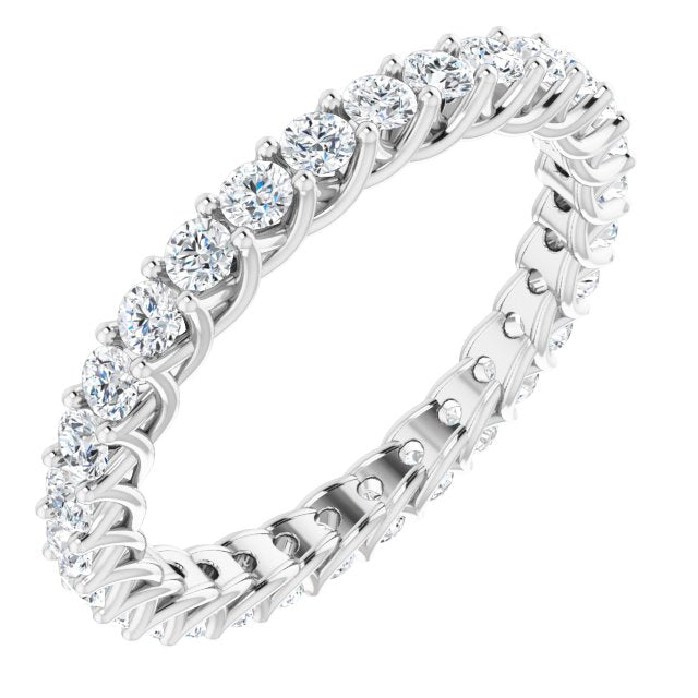 14K White 9/10 CTW Lab-Grown Diamond  Eternity Band