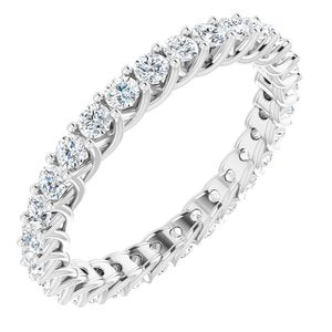 Platinum 9/10 CTW Lab-Grown Diamond  Eternity Band