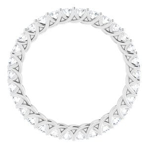 14K White 9/10 CTW Lab-Grown Diamond  Eternity Band