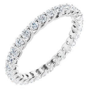 14K White 9/10 CTW Lab-Grown Diamond  Eternity Band