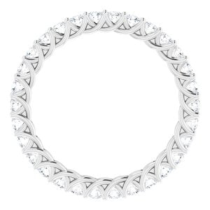 14K White 9/10 CTW Lab-Grown Diamond  Eternity Band