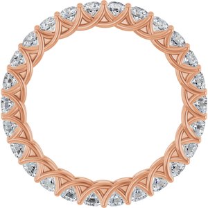 14K Rose 1 1/2 CTW Lab-Grown Diamond  Eternity Band