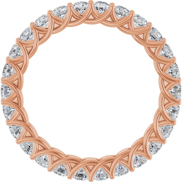 14K Rose 1 1/2 CTW Lab-Grown Diamond  Eternity Band