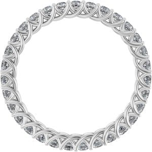 14K White 9/10 CTW Lab-Grown Diamond Eternity Band