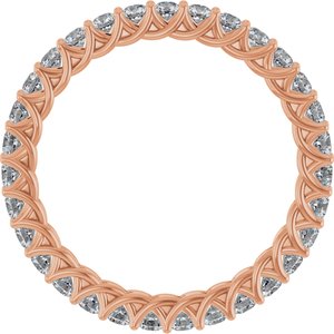 14K Rose 9/10 CTW Lab-Grown Diamond Eternity Band
