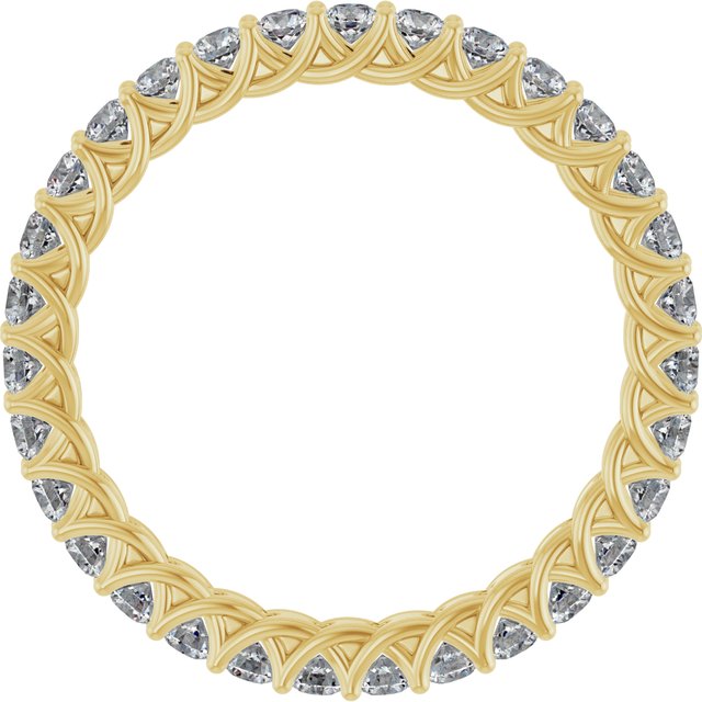 14K Yellow 9/10 CTW Lab-Grown Diamond  Eternity Band