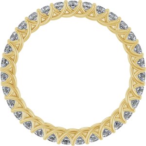 14K Yellow 7/8 CTW Lab-Grown Diamond  Eternity Band