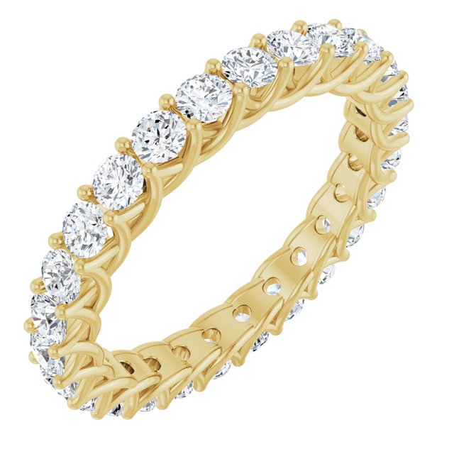 14K Yellow 1 3/8 CTW Lab-Grown Diamond  Eternity Band