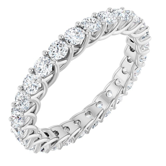 14K White 1 1/2 CTW Lab-Grown Diamond  Eternity Band