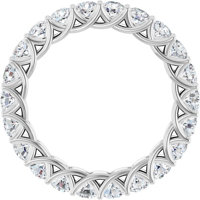 Platinum 2 CTW Lab-Grown Diamond  Eternity Band