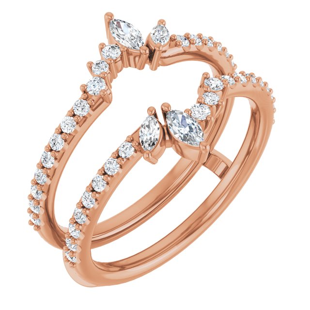 14K Rose Lab-Grown Diamond Ring