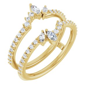 14K Yellow Lab-Grown Diamond Ring