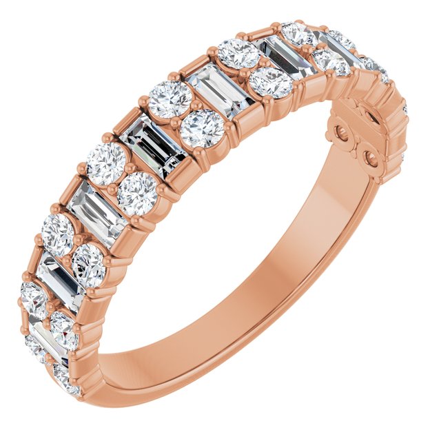 14K Rose 9/10 CTW Lab-Grown Diamond Anniversary Band